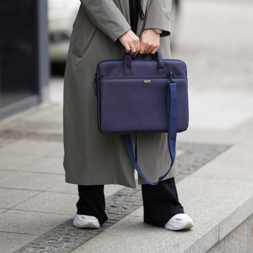 Torba na laptopa 15,6" materiałowa Solier SM01 Venga niebieska