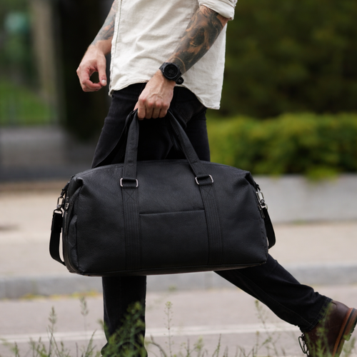 Skórzana torba weekendowa Solier SL40 Kellan czarna