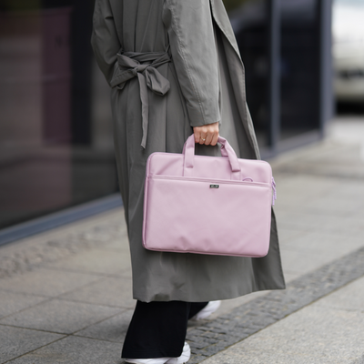 Torba na laptopa materiałowa Solier SM01 Venga różowa