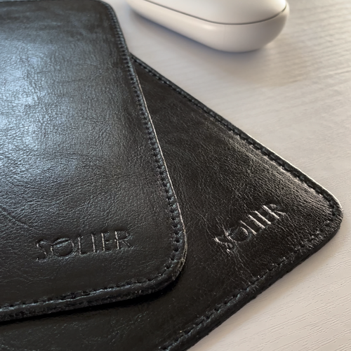 Genuine leather mouse pad Solier SA42 black