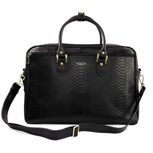 Genuine leather women's laptop bag Marina black