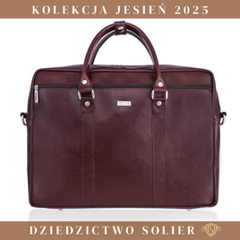Burgundy leather shoulder laptop bag KILBRIDGE