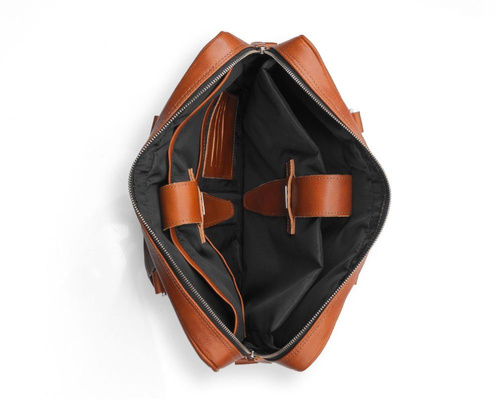 Skórzana torba na laptop Solier SL25 brązowy vintage