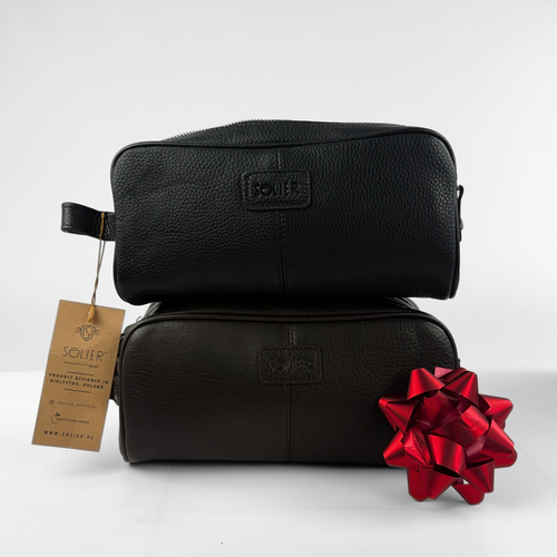Elegant leather men's beauty bag SOLIER SZETLAND