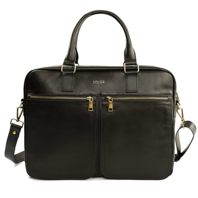 Skórzana męska torba na ramię, laptopa Solier SL01 DUNDEE