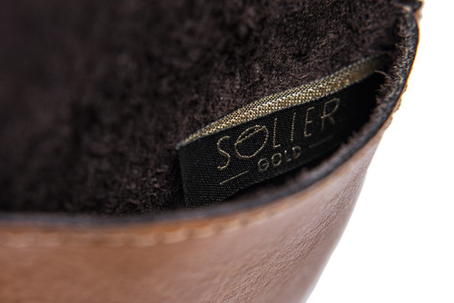 Leather men's coin wallet SOLIER SA10 CAMEL