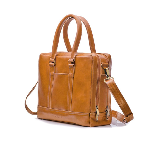 Men's leather shoulder laptop bag SL02 ABERDEEN