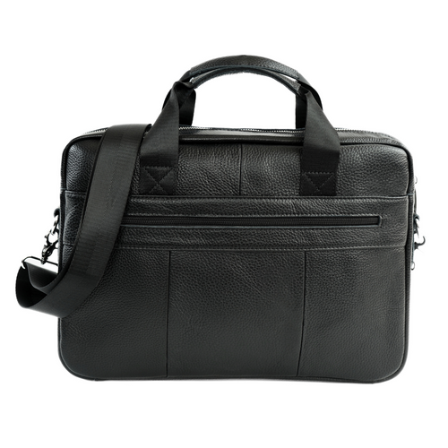 Męska torba skórzana na laptopa Solier SL46 DUNE Czarna