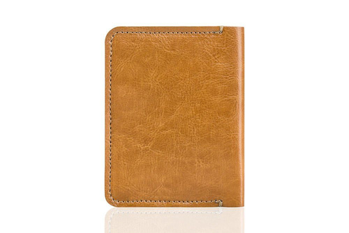 Slim leather men's wallet SOLIER SW10 SLIM LIGHT BROWN