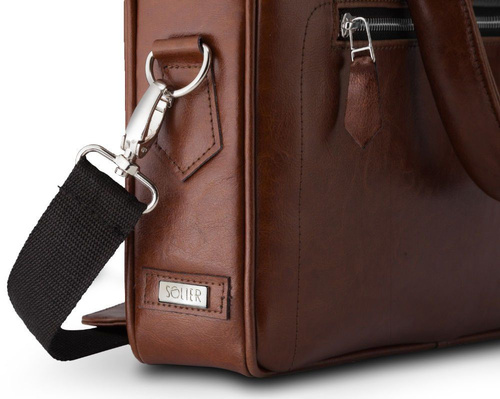 Laptop bag Solier SL23 vintage brown