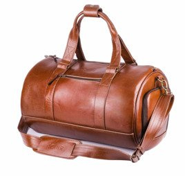 GENUINE LEATHER MEN'S WEEKEND BAG SL19 BRANDON VINTAGE BROWN