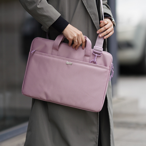 Torba na laptopa 15,6" materiałowa Solier SM01 Venga różowa