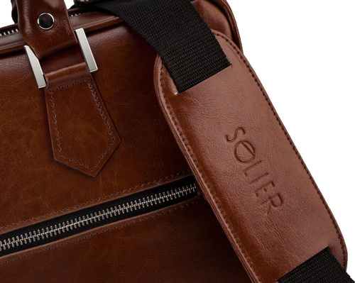 Laptop bag Solier SL23 vintage brown