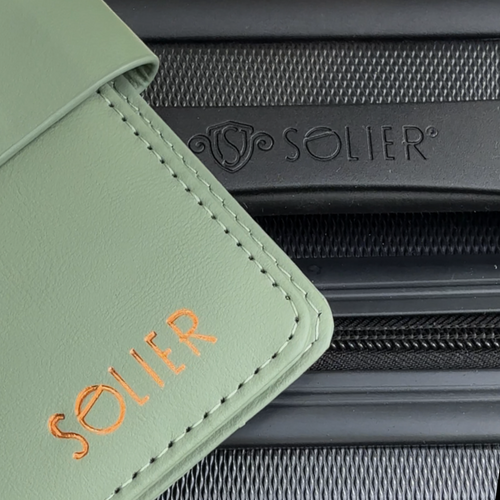 Organizer podróżny na dokumenty etui na paszport portfel Solier SW40 GREEN