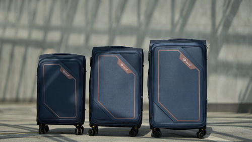 Medium soft luggage M 23'' Solier STL2240 black-red