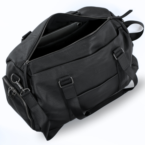 Skórzana torba weekendowa Solier SL40 Kellan czarna