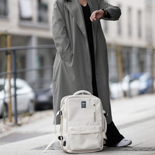 Plecak podróżny do samolotu Ryanair Wizzair lekki FV06 Noa beżowy