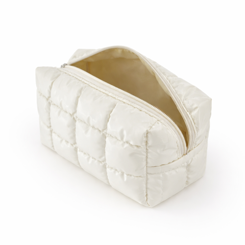 Personalizowana pikowana kosmetyczka - kremowy