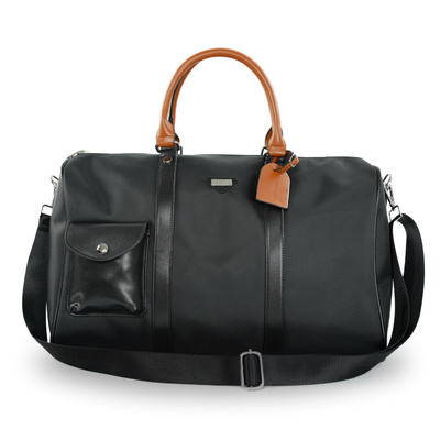 Duża torba podróżna weekendowa z nylonu Solier FB49 Barrley czarna