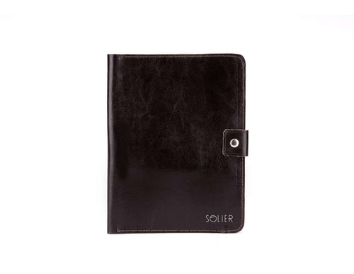 Genuine leather men's organiser Solier SA21 brown