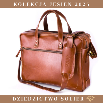 SKÓRZANA TORBA NA LAPTOPA SOLIER SL05 NEWBRIDGE VINTAGE BRĄZ