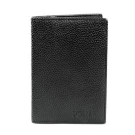Etui na karty i dokumenty skórzane Solier SW41 BLACK