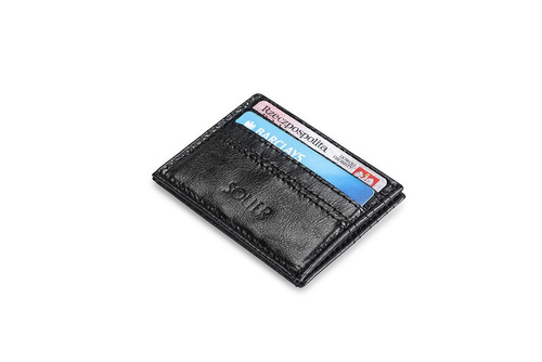 Slim leather men's wallet card holder SOLIER SA13
