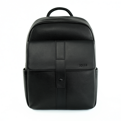 Skórzany elegancki plecak na laptopa 13" FV04 Rimelle czarny 