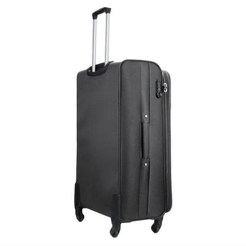 Medium soft luggage M Solier STL1651 dark grey-coffee