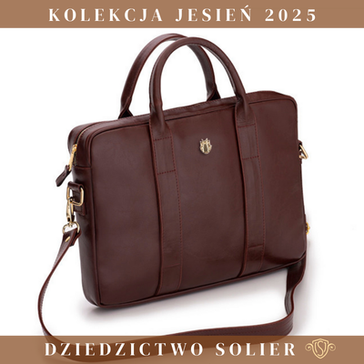 Damska skórzana torba na laptopa Dulce bordowa