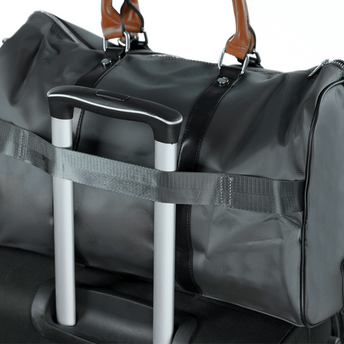 Duża torba podróżna weekendowa z nylonu Solier FB49 Barrley szara