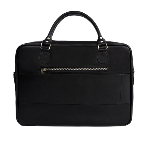 Genuine leather woman's laptop bag FL24 Venice black with snake pattern