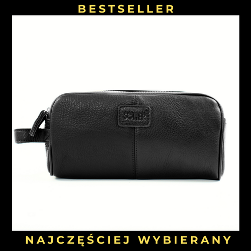 Elegant leather men's beauty bag SOLIER SZETLAND