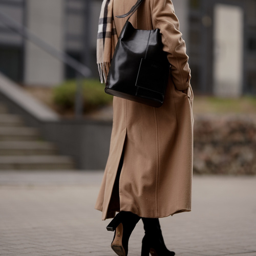 Czarna torba shopper damska FL29 ELVORIA BLACK