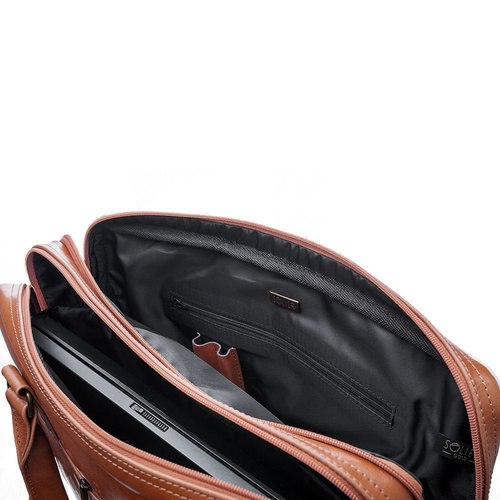 Męska skórzana torba na ramię, laptopa Solier SL01 DUNDEE