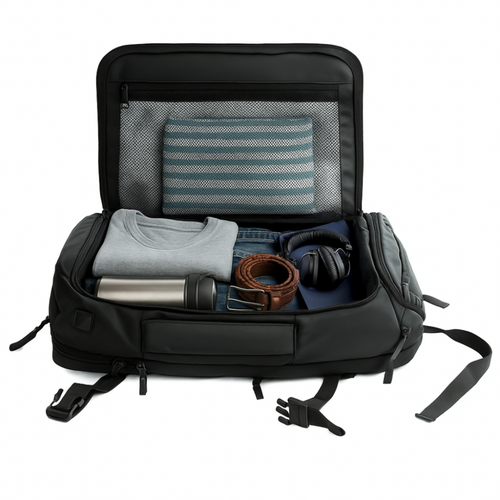 Lekki plecak miejski z kieszenią na laptopa plecak podróżny Solier SV24 TARREL Black