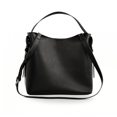 Torba weekendowa podróżna skórzana Solier SL39 Astrin czarna 