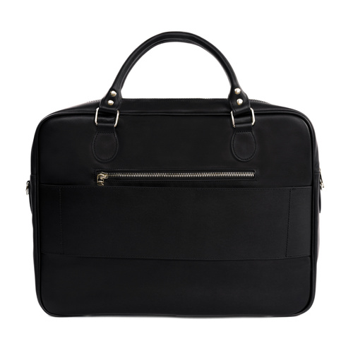 Genuine leather woman's laptop bag FL24 Venice black with snake pattern