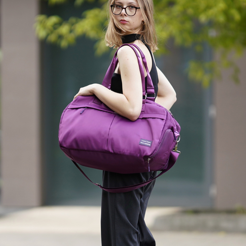 Materiałowa torba podróżna Solier SM04 VEA Fioletowy