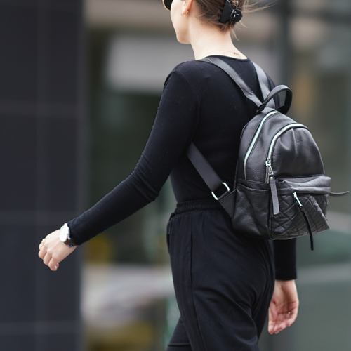 Skórzany plecak damski Solier FV08 Lume czarny