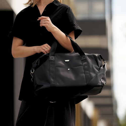 Duża weekendowa torba podróżna na ramię damska FB50 Lundra czarna