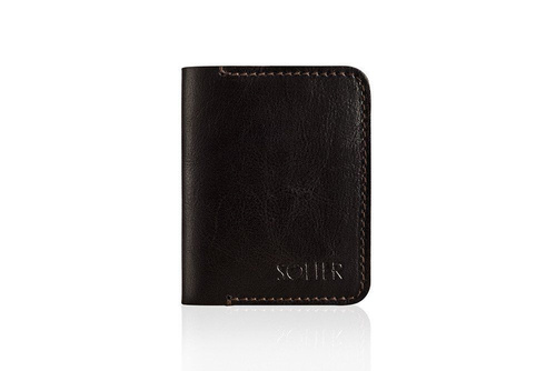 Slim leather men's wallet SOLIER SW11 SLIM BROWN