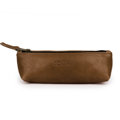 Piórnik skórzany etui na pióro długopis Solier SA51 vintage brown genuine