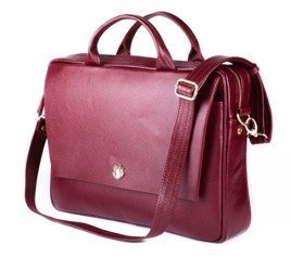 Genuine leather woman's laptop bag FL14 Rimini burgundy