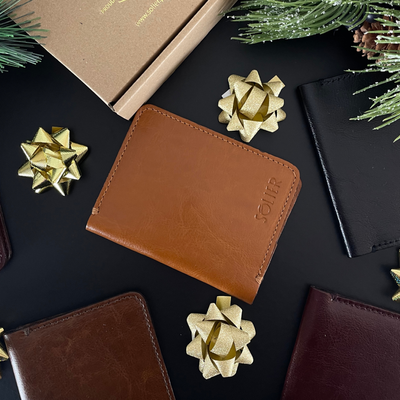 Slim leather men's wallet SOLIER SW11 SLIM maroon