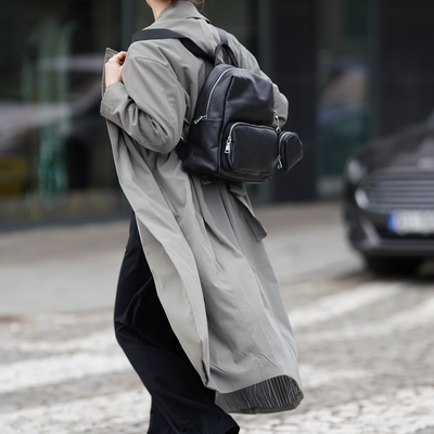 Skórzany plecak damski Solier FV12 Belle czarny