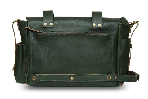 Genuine leather bicycle bag Assen SR02 green