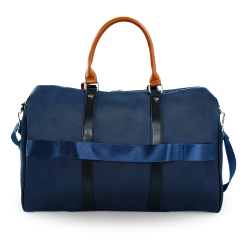 Duża torba podróżna weekendowa z nylonu Solier FB49 Barrley granatowa