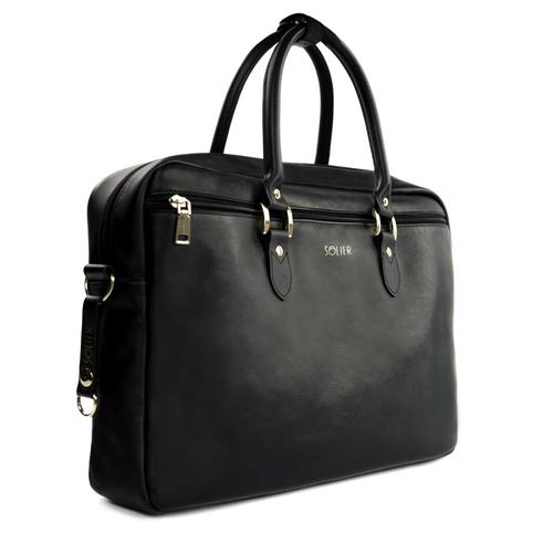 Genuine leather women's laptop bag Marina black