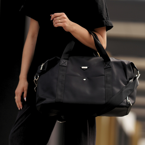 Duża weekendowa torba podróżna na ramię damska FB50 Lundra czarna